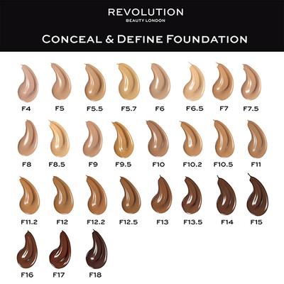 Makeup Revolution Conceal & Define Foundation F7 23 ml - Concealer