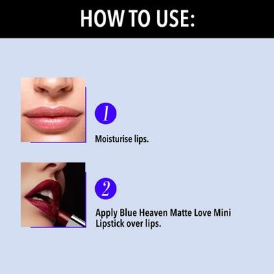 Blue Heaven Matte Love Long Lasting Hydrating Mini Lipsticks 13g 10's - Lipsticks