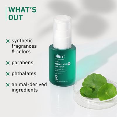 Plum Thinkderma 10% Azelaic Acid & Cica Face Serum 100% Vegan 30 ml - Face Serum