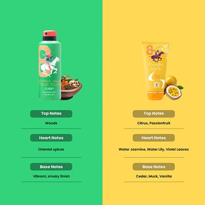 Beverly Hills Polo Club Classy Men Deo No.8 Trio Pack + Sports No.8 Women Shower Cream 3-in-1 Set 675 ml 1's - Deodorants/Roll-Ons