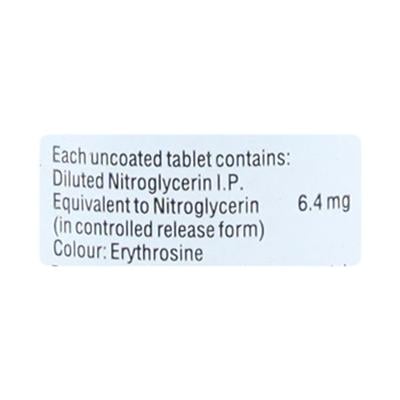 GTN Sorbitrate CR 6.4mg Tablet 30'S - Angina