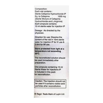 Novapime 1gm Injection 1's - Bacterial Infections-Cep