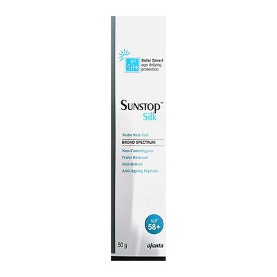 SUNSTOP SILK SPF 58+ MATTE SKIN FEEL BROAD SPECTRUM Sunscreen Gel 50g - Sun Protectors-Emo