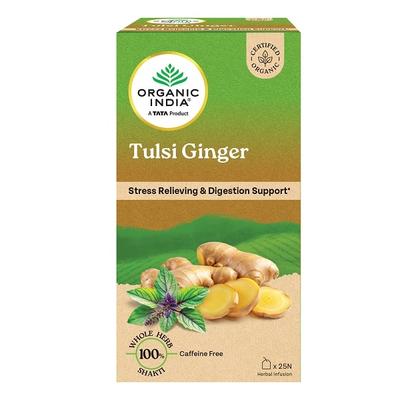 Organic India Tulsi Ginger Tea Bag 25's - Teas