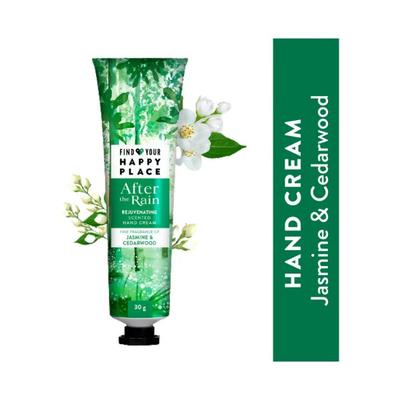 Find Your Happy Place After The Rain Scented Hand Cream Jasmine & Cedarwood 30 gm - Lotions & Creams