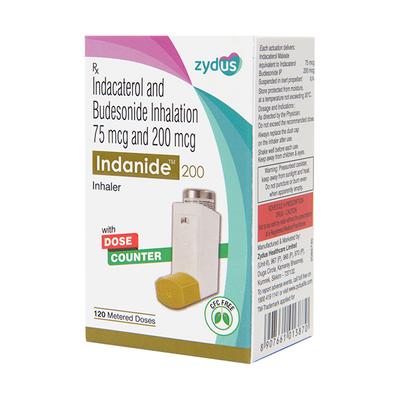 INDANIDE 200 WITH DOSE COUNTER Inhaler 120md - Asthma/COPD-Ast