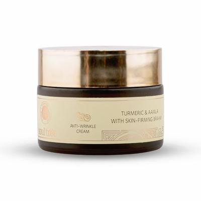 SoulTree Anti-Wrinkle Cream - Turmeric & Aamla with Skin Firming Brahmi 50gm - Night Cream