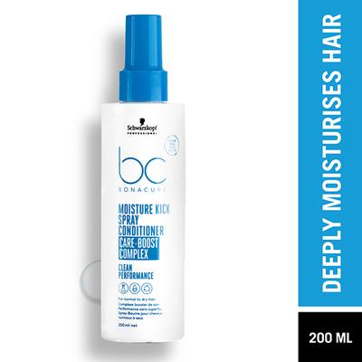 Schwarzkopf Professional Bonacure Moisture Kick Spray Conditioner with Glycerol,with Vegan Keratin 200 ml - Conditioners
