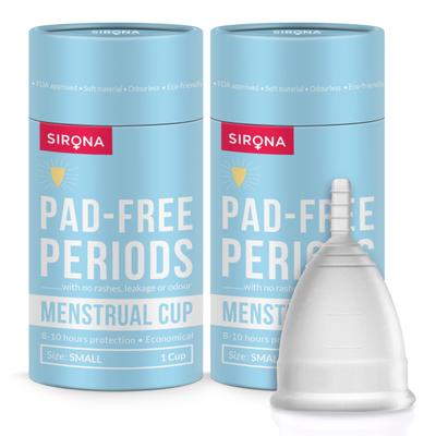 Sirona Reusable Menstrual Cup - Small (Pack of 2) - Menstrual Cups