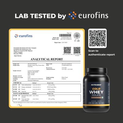 Nutrabay Gold Isolate Whey Protein Powder - Rich Chocolate Cream Flavour 1 kg - Whey Proteins
