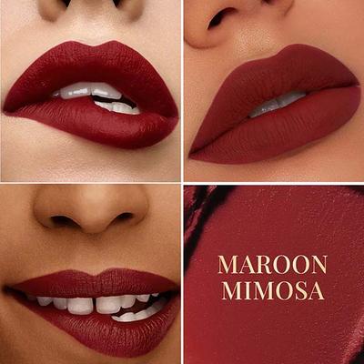 mCaffeine Shades Creamy Matte Kiss Bullet Lipstick - Moisturizing, Lightweight - Maroon Mimosa 3.5 gm - Lipsticks