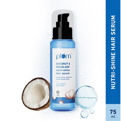 Plum Coconut & Squalane Nutri-Shine Hair Serum - Contains Coconut Oil, Squalene, Almond Oil 75 ml - Hair Serums