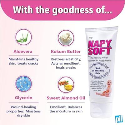 Napy Soft Cream (Pack of 2 X 50 g) 1's - Rash Creams