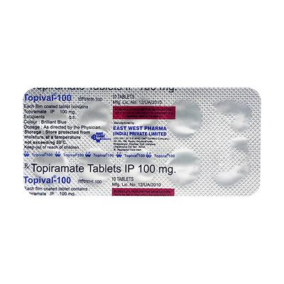 Topival 100mg Tablet 10'S - Epilepsy/Convulsion-Ant