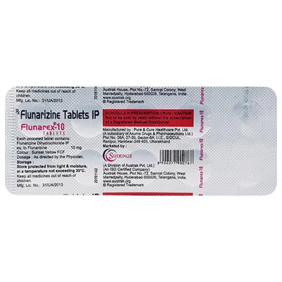 FLUNAREX 10 Tablet 10's - Migraine