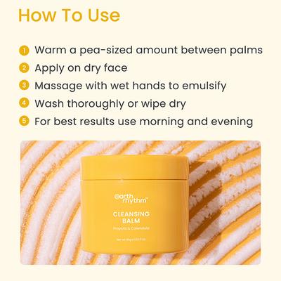 Earth Rhythm Cleansing Balm Propolis and Calendula 40 gm - Face Wash & Cleansers
