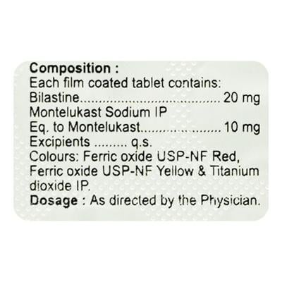 BILASTERO M Tablet 10's - Allergies-Ant