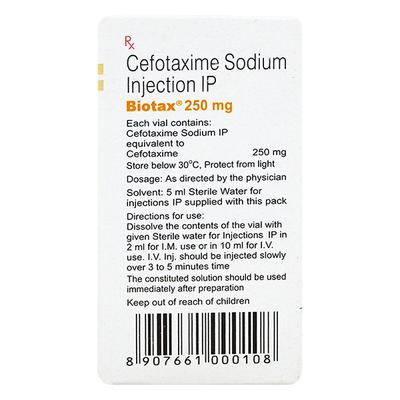 Biotax 250mg Injection 1's - Bacterial Infections-Cep