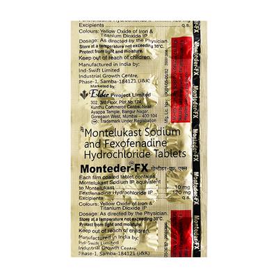 MONTEDER FX Tablet 15's - Allergies-Ant
