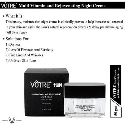 Votre Multi Vitamin & Rejuvenating Night Creme 50 gm - Face Moisturizers