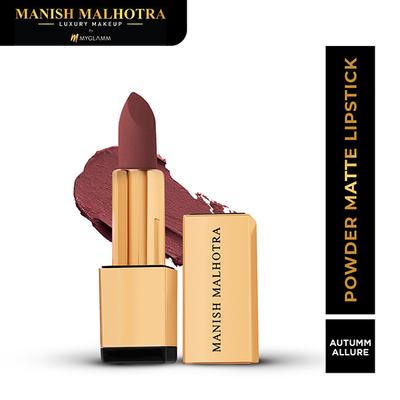Manish Malhotra Beauty MyGlamm Powder Matte Lipstick Autumn Allure 4 gm - Lipsticks