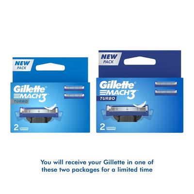 Gillette Mach 3 Turbo Cartridges 2's - Razors & Cartridges
