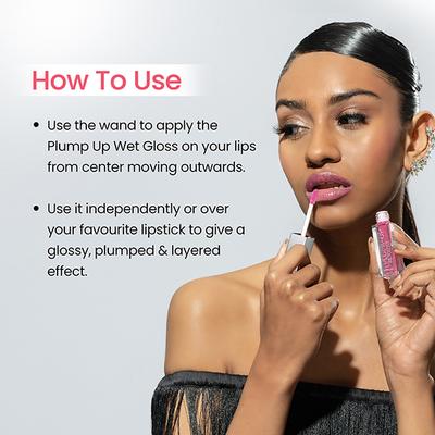 Swiss Beauty Plump-Up Wet Lightweight Lip Gloss, Shade- Popsicle 2 ml - Lip Glosses