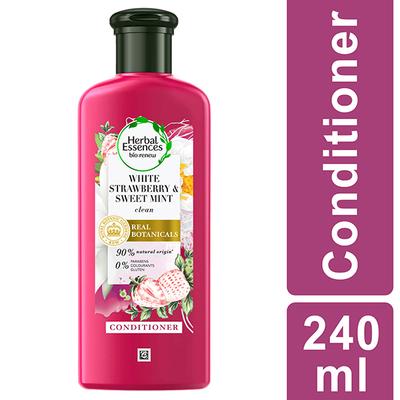 Herbal Essences White Strawberry & Sweet Mint CONDITIONER- For Cleansing and Volume - No Paraben, No Colorants 240 ml - Conditioners