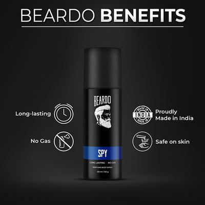 Beardo Perfume Body Spray - Spy 100 gm - Men Deodorants/Roll-Ons