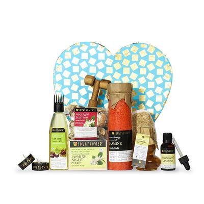 Soulflower Heart Bath Set With Jasmine 1500 gm - Bath Salts