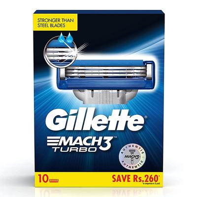 Gillette Mach Turbo 3 Shaving Cartridges 10's - Razors & Cartridges