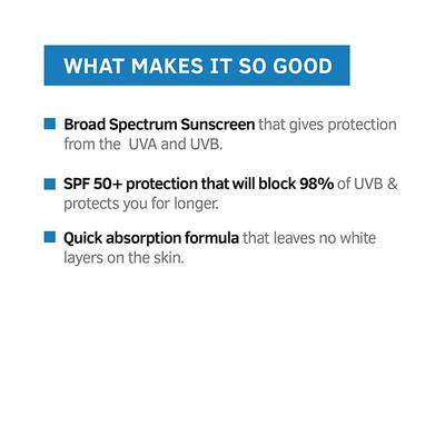 Ustraa Sports Sunscreen SPF 50+ - UVA/UVB Protection (For Men) 100 gm - Face Sunscreen
