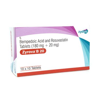 ZYROVA B 20 Tablet 10's - High Cholesterol-Dys