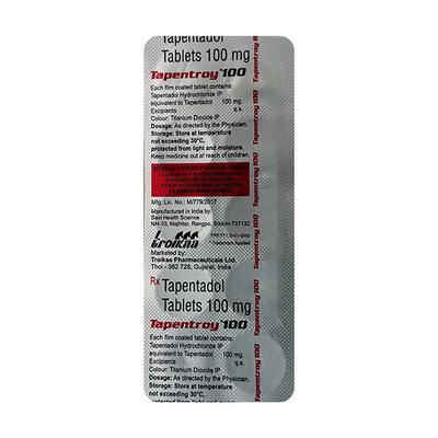 TAPENTROY 100 Tablet 10's - Pain relief-Ana