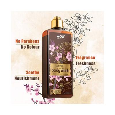 Wow Life Science Japanese Cherry Blossom Foaming Body Wash 250 ml - Shower Gels & Body Wash