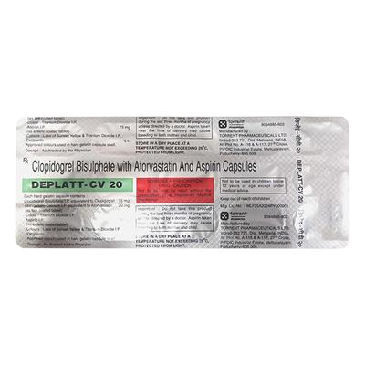 DEPLATT CV 20 Capsule 15's - Blood Clot-Ant