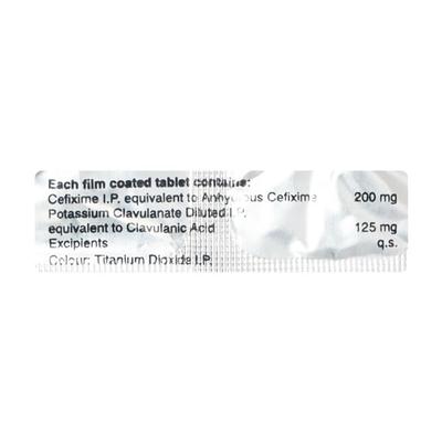 Milixim CV 200mg Tablet 10'S - Bacterial Infections-Cep