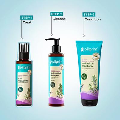 Pilgrim Spanish Rosemary & Biotin Hair Growth Oil to Controls Hair Fall & Strengthens Hair 100 ml - Hair Oils