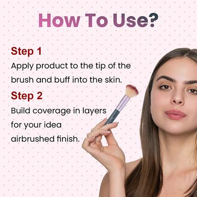 Matt Look Feather Soft Powder Brush for Face Makeup 1 gm - Face Brush