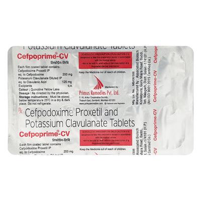 CEFPOPRIME CV Tablet 10's - Bacterial Infections-Cep