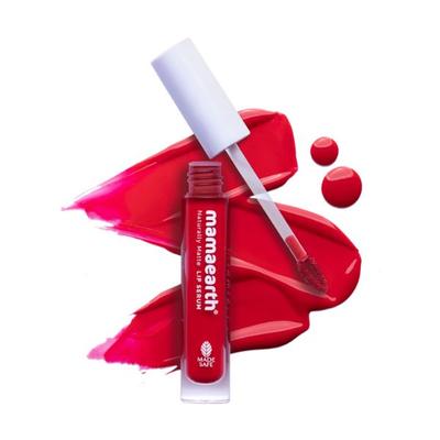 Mamaearth Naturally Matte Lip Serum Matte Liquid Lipstick with Vitamin C & E For Upto 12 Hour Long Stay Beet it Red 3 ml - Others