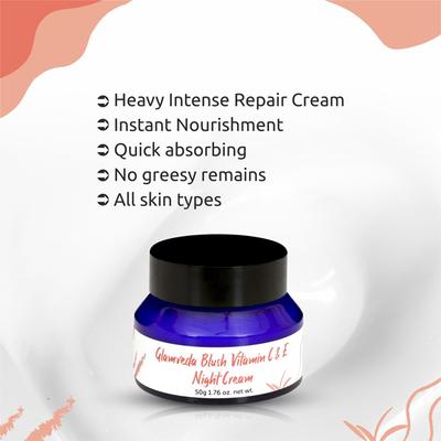 Glamveda Blush Vitamin C and E Night Cream 50 ml - Face Moisturizers