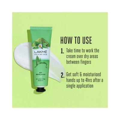 Lakme Hand and Nail Cream with Match Pentavitin and Almond Oil 30 gm - Hand Creams