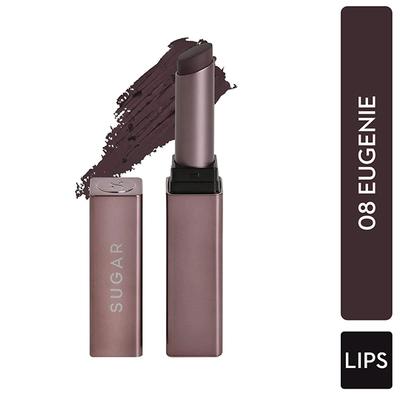 SUGAR Cosmetics Mettle Satin Lipstick - 08 Eugenie (Deep Chocolate Brown) 2.2 gm - Lipsticks