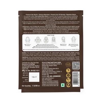 WOW Skin Science Niacinamide Natural Fiber Cupra Face Lifting Sheet Mask 25 ml - Sheet Masks