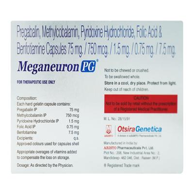 Meganeuron PG Capsule 10'S - Neuropathic Pain-Dru