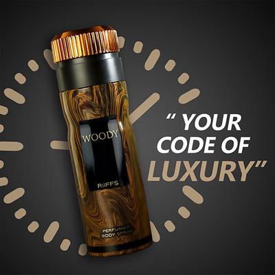 RiiFFS Woody Deodorant For Men, Perfume Body Spray 200 ml - Men Deodorants/Roll-Ons