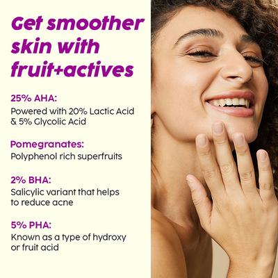 Plix The Plant Fix Pomegranate Peeling Potion & Collagen Powder Combo For Women & Men 30 ml - Face Gels