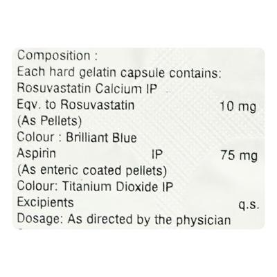 Rozustat Asp 10/75mg Capsule 10'S - High Cholesterol-Dys