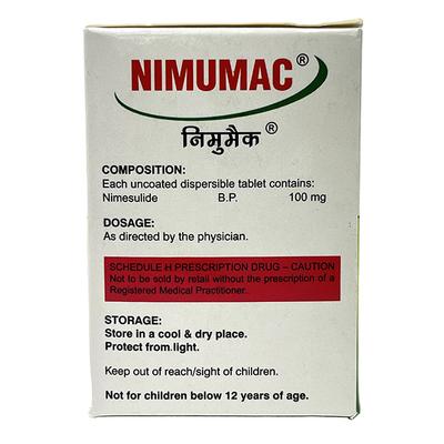 NIMUMAC PINEAPPLE FLAVOURED MOUTH DISSOLVING Tablet 10's - Pain relief-Nsa